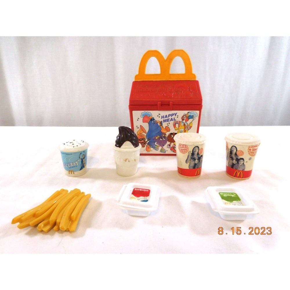 Fisher Price Fun with Food McDonald's Happy Meal + Fries +‎ Ice Cream + Drinks